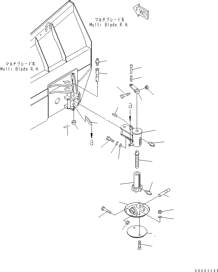 Схема запчастей Komatsu WA200-3-SN - ОТВАЛ (SLED) (MULTI ОТВАЛ) (С СОЕДИНИТ. УСТР-ВО) (SLIDE ТИП)(/)(№7-) РАБОЧЕЕ ОБОРУДОВАНИЕ