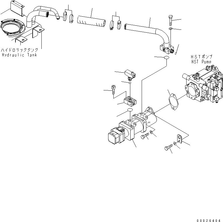 Схема запчастей Komatsu WA200-5 - ГИДР. НАСОС. ГИДРАВЛИКА