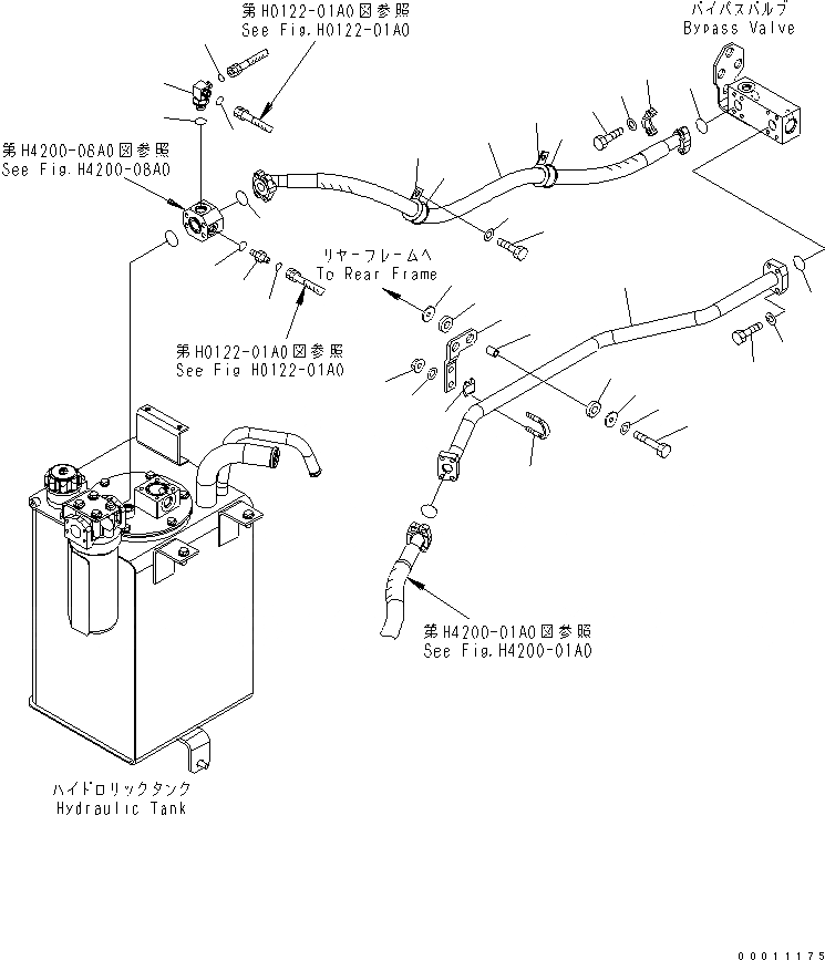 Схема запчастей Komatsu WA200-5 - ГИДРОЛИНИЯ (ВОЗВРАТ. ЛИНИЯ)(№-99) ГИДРАВЛИКА