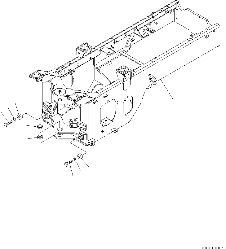 Схема запчастей Komatsu WA200-5 - ЗАДН. РАМА (ДЛЯ 7.--L¤ L ОБОД КОЛЕСА) ОСНОВНАЯ РАМА И ЕЕ ЧАСТИ