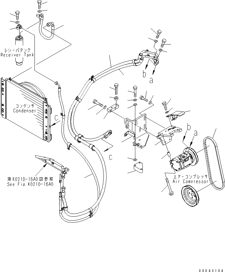 Схема запчастей Komatsu WA200-5 - КОНДИЦ. ВОЗДУХА (КРЕПЛЕНИЕ И ПАТРУБКИ) КАБИНА ОПЕРАТОРА И СИСТЕМА УПРАВЛЕНИЯ