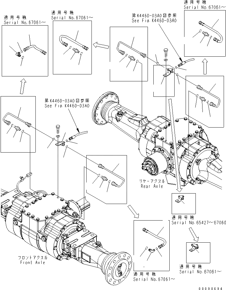 Схема запчастей Komatsu WA200-5 - ТОРМОЗНАЯ ГИДРОЛИНИЯ КАБИНА ОПЕРАТОРА И СИСТЕМА УПРАВЛЕНИЯ