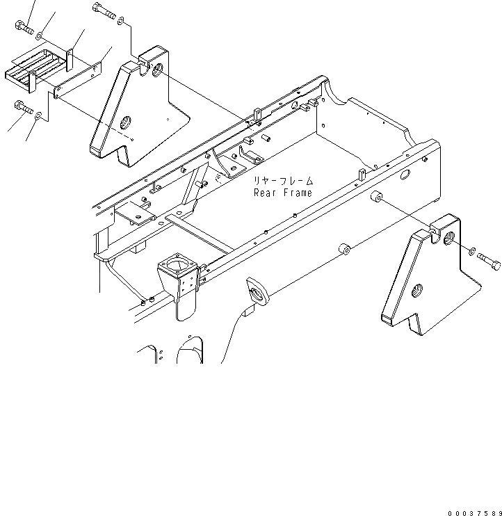 Схема запчастей Komatsu WA200-5 - ПРОТИВОВЕС (СТУПЕНИ) (ДОПОЛН. ВЕС)(№8-) ЧАСТИ КОРПУСА