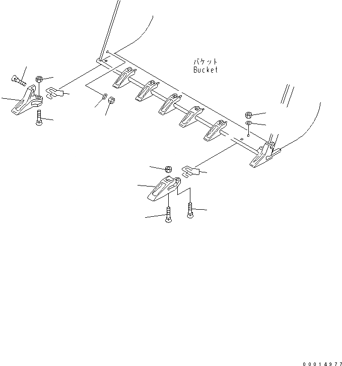 Схема запчастей Komatsu WA200-5 - TOOTH РАБОЧЕЕ ОБОРУДОВАНИЕ