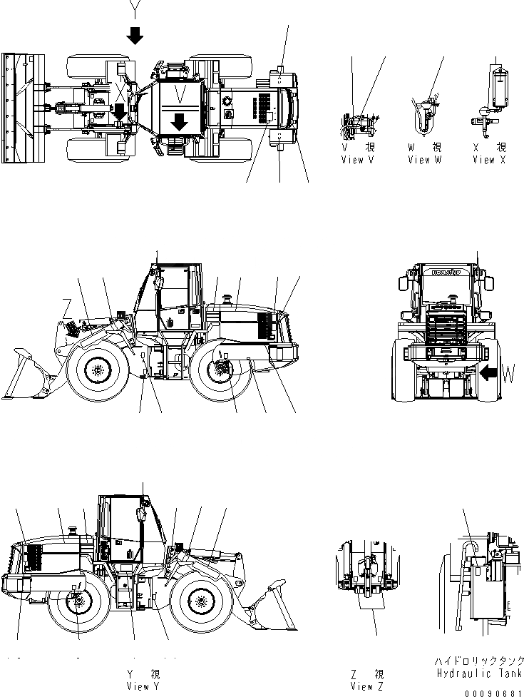 Схема запчастей Komatsu WA200-5 - МАРКИРОВКА (АНГЛ.) МАРКИРОВКА