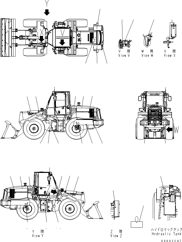 Схема запчастей Komatsu WA200-5 - МАРКИРОВКА (ТУРЦИЯ) МАРКИРОВКА