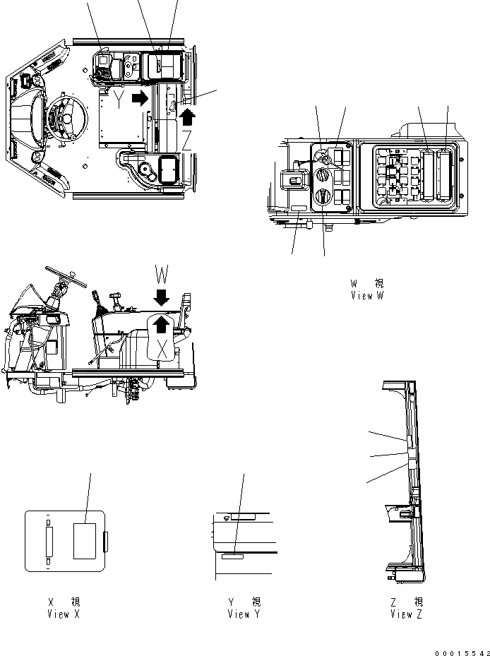 Схема запчастей Komatsu WA200-5 - МАРКИРОВКА (ПОЛ ТАБЛИЧКИ) (АНГЛ.) (ДЛЯ СЕВ. АМЕРИКИ) МАРКИРОВКА