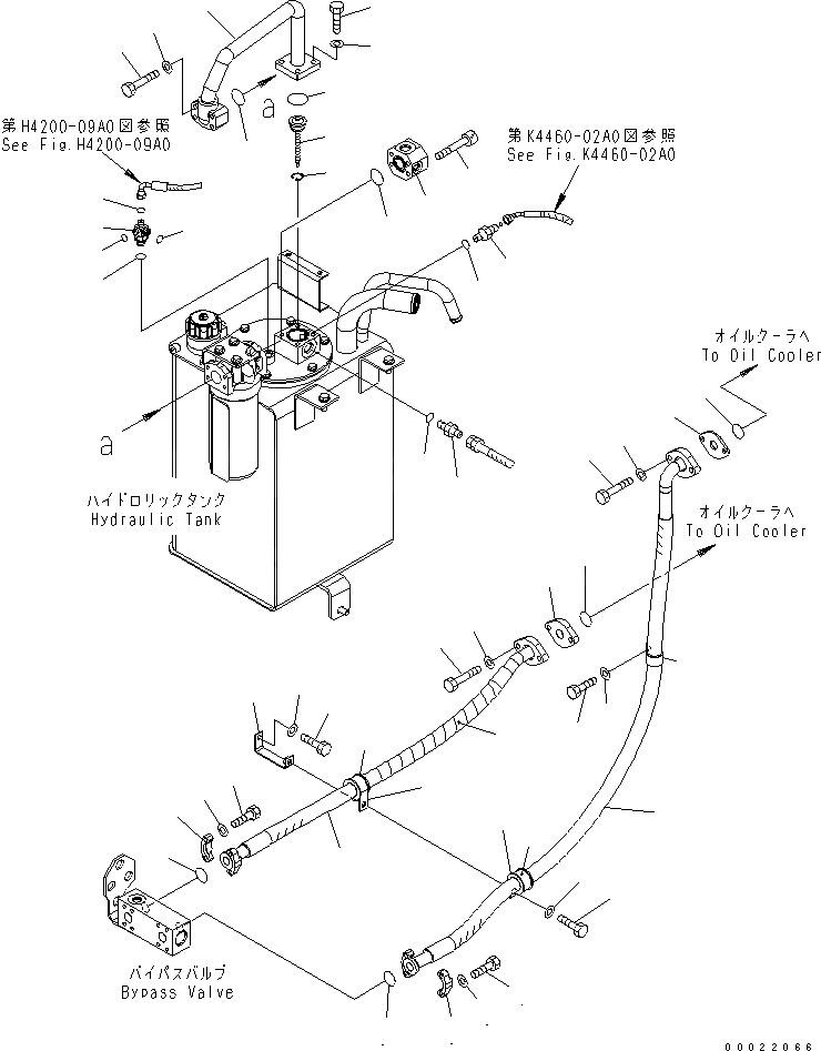 Схема запчастей Komatsu WA200-5 - ГИДРОЛИНИЯ (ВОЗВРАТ. ЛИНИЯ) (МАСЛООХЛАДИТЕЛЬ) ГИДРАВЛИКА