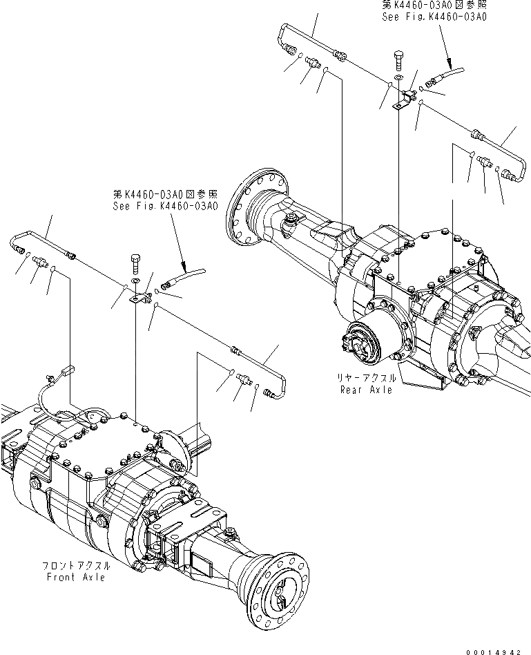 Схема запчастей Komatsu WA200-5 - ТОРМОЗНАЯ ГИДРОЛИНИЯ КАБИНА ОПЕРАТОРА И СИСТЕМА УПРАВЛЕНИЯ