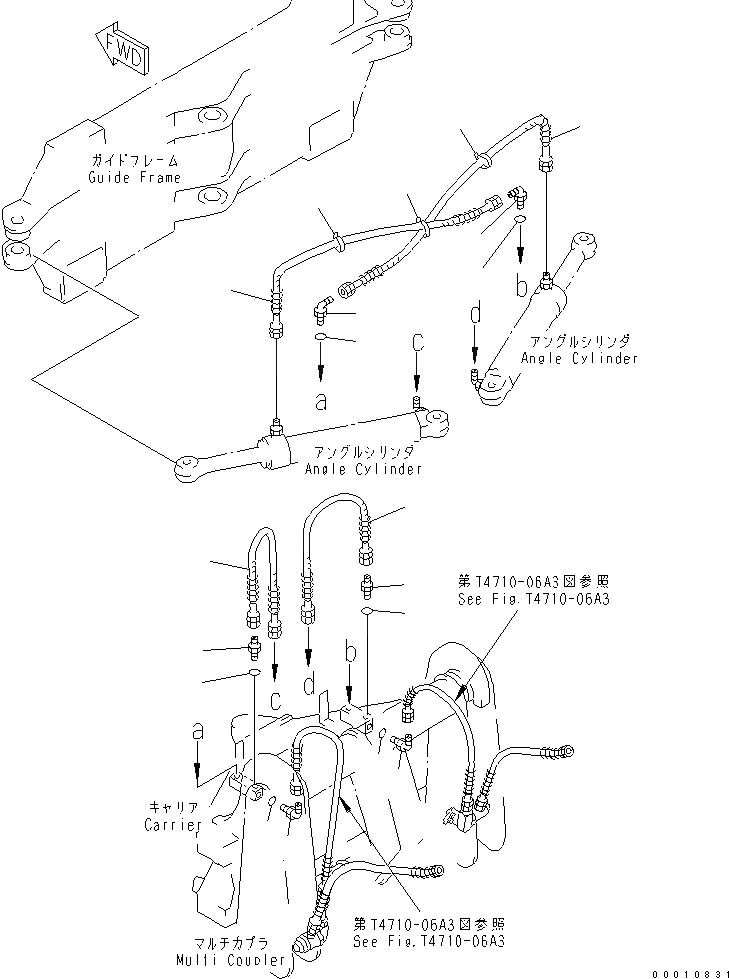 Схема запчастей Komatsu WA200-5 - ОТВАЛ (ЦИЛИНДР НАКЛОНА ЛИНИЯ) (S.P.A.P.) (С СОЕДИНИТ. УСТР-ВО) РАБОЧЕЕ ОБОРУДОВАНИЕ