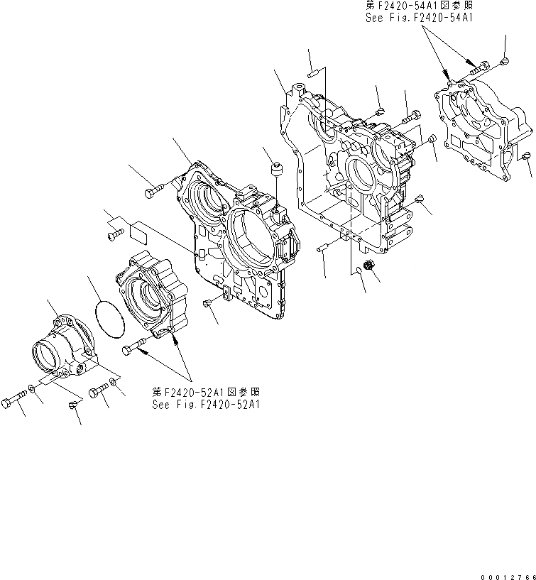 Схема запчастей Komatsu WA200-5-SN - ПЕРЕДАЧА (/) (КОРПУС) (СНЕГОУБОРОЧН. СПЕЦ-Я.) ТРАНСМИССИЯ