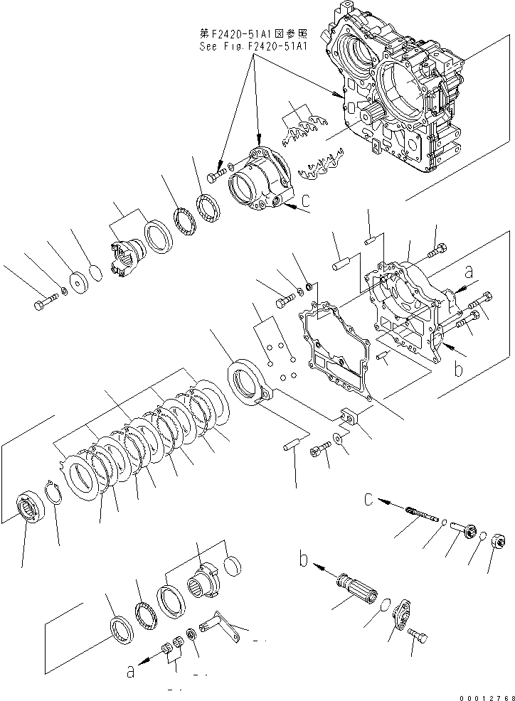 Схема запчастей Komatsu WA200-5-SN - ПЕРЕДАЧА (/) (ВЫХОД) (СНЕГОУБОРОЧН. СПЕЦ-Я.) ТРАНСМИССИЯ