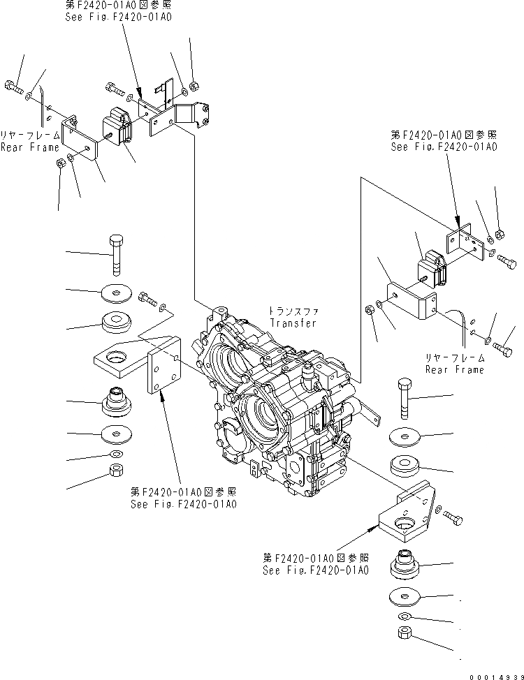 Схема запчастей Komatsu WA200-5-SN - ПЕРЕДАЧА КРЕПЛЕНИЕ ТРАНСМИССИЯ