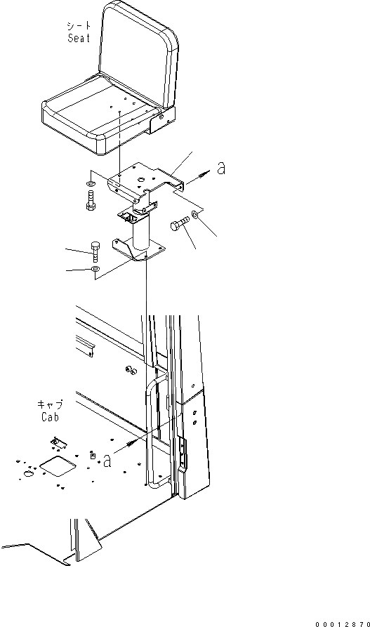 Схема запчастей Komatsu WA200-5-SN - СИДЕНЬЕ СУППОРТ КАБИНА ОПЕРАТОРА И СИСТЕМА УПРАВЛЕНИЯ
