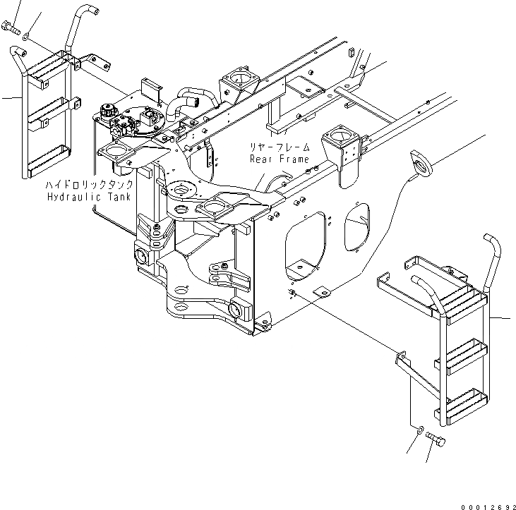Схема запчастей Komatsu WA200-5-SN - ЛЕСТНИЦА (ДЛЯ КАБИНА ДЛЯ 2 ЧЕЛ.) ЧАСТИ КОРПУСА