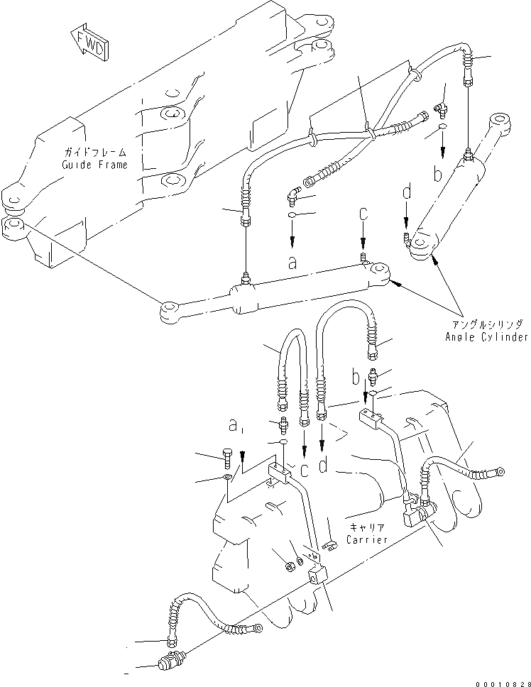 Схема запчастей Komatsu WA200-5-SN - ОТВАЛ (ЦИЛИНДР НАКЛОНА ЛИНИЯ) (S.P.A.P.) РАБОЧЕЕ ОБОРУДОВАНИЕ