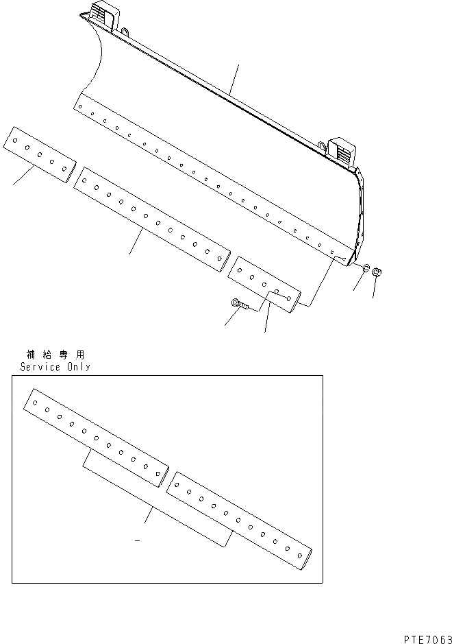Схема запчастей Komatsu WA200-5-SS - ОТВАЛ (S.P.A.P.) РАБОЧЕЕ ОБОРУДОВАНИЕ
