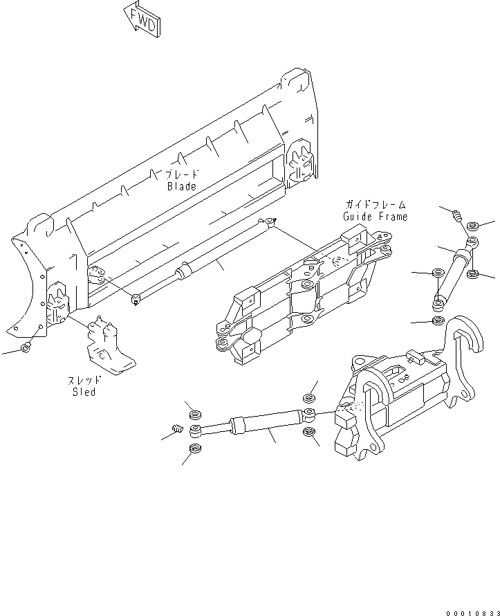 Схема запчастей Komatsu WA200-5-SS - ОТВАЛ (ЦИЛИНДР И КОМПОНЕНТЫ) (S.P.A.P.)(С СОЕДИНИТ. УСТР-ВО) РАБОЧЕЕ ОБОРУДОВАНИЕ