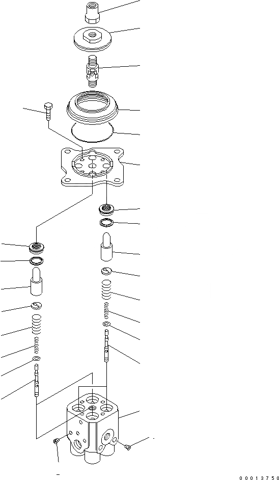 Схема запчастей Komatsu WA200-5-SS - КЛАПАН PPC(ДЛЯ MONO+MONO РЫЧАГ) ОСНОВН. КОМПОНЕНТЫ И РЕМКОМПЛЕКТЫ