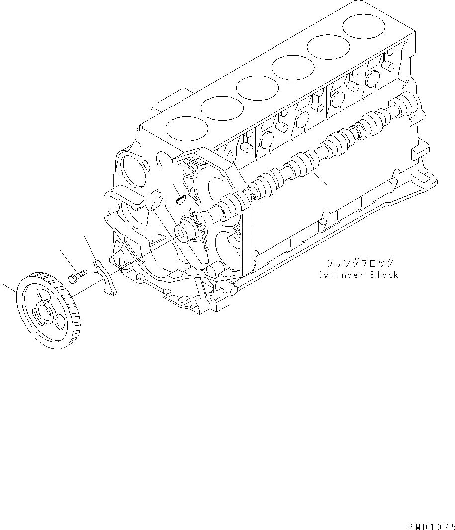 Схема запчастей Komatsu WA200-5 - РАСПРЕДВАЛ AA ДВИГАТЕЛЬ