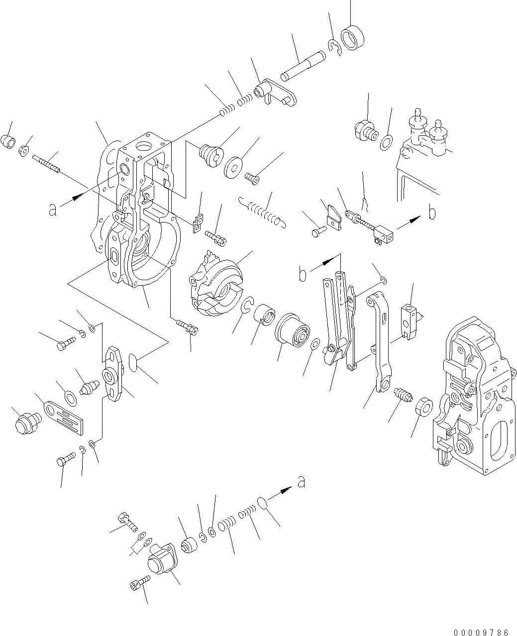 Схема запчастей Komatsu WA200-5 - ТОПЛ. НАСОС (РЕГУЛЯТОР) (/) (ВНУТР. ЧАСТИ)(№-) AA ДВИГАТЕЛЬ