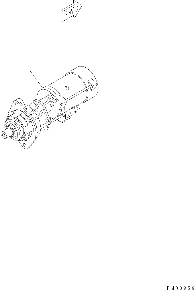 Схема запчастей Komatsu WA200-5 - СТАРТЕР (.KW) (С ЗАЩИТА COVER)(№-) AA ДВИГАТЕЛЬ