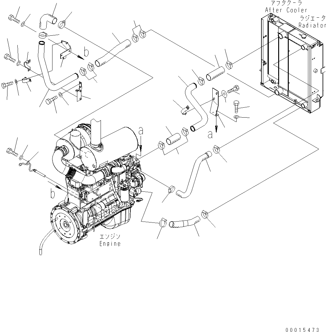 Схема запчастей Komatsu WA200-5 - ЛИНИЯ ОХЛАЖДЕНИЯ (ХОЛОДН. МЕСТН. (A) СПЕЦ-Я.) C СИСТЕМА ОХЛАЖДЕНИЯ