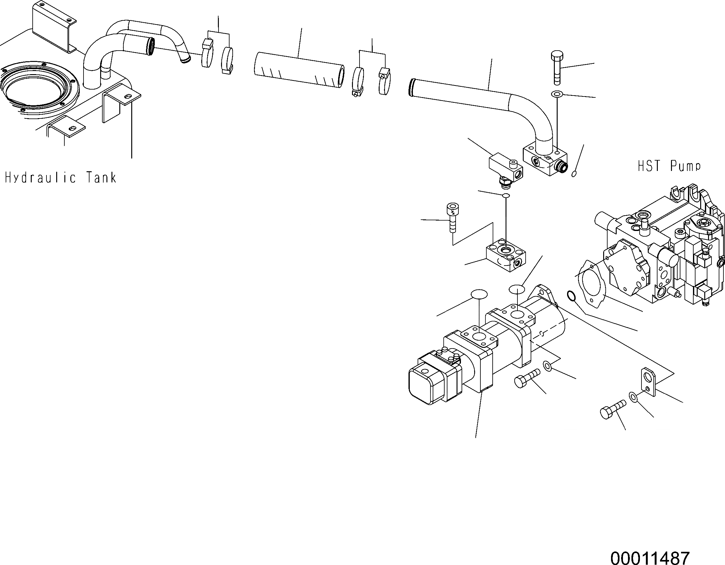 Схема запчастей Komatsu WA200-5 - ГИДР. НАСОС. H ГИДРАВЛИКА