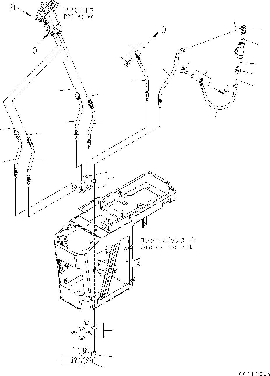 Схема запчастей Komatsu WA200-5 - ПОЛ (УПРАВЛЕНИЕ ПОГРУЗКОЙ) (/) (ШЛАНГИ) (ДЛЯ -РЫЧАГ)        ACHMENT РЫЧАГ) K OPERATORґS ОБСТАНОВКА И СИСТЕМА УПРАВЛЕНИЯ