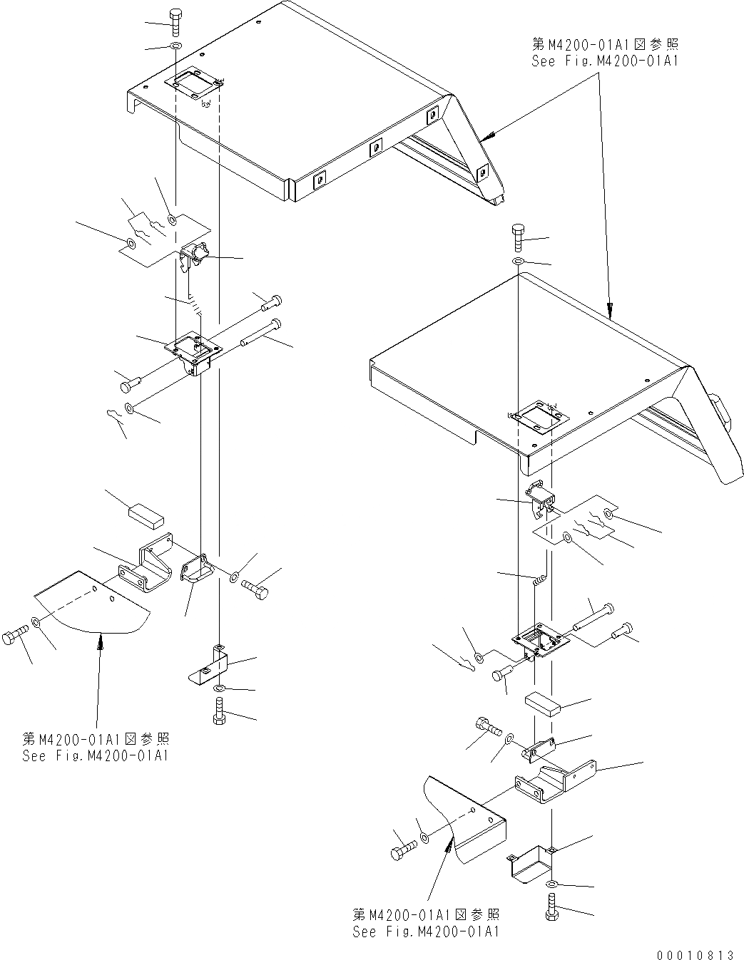 Схема запчастей Komatsu WA200-5 - ЗАДН. КРЫЛО (КРЮК И DOVETAIL) M ЧАСТИ КОРПУСА