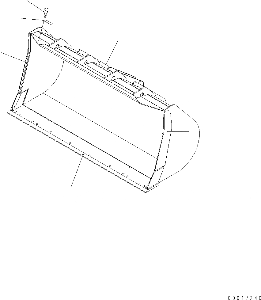 Схема запчастей Komatsu WA200-5 - КОВШ .9 CBM (БЕЗ TEETH) (C-ТИП) T РАБОЧЕЕ ОБОРУДОВАНИЕ