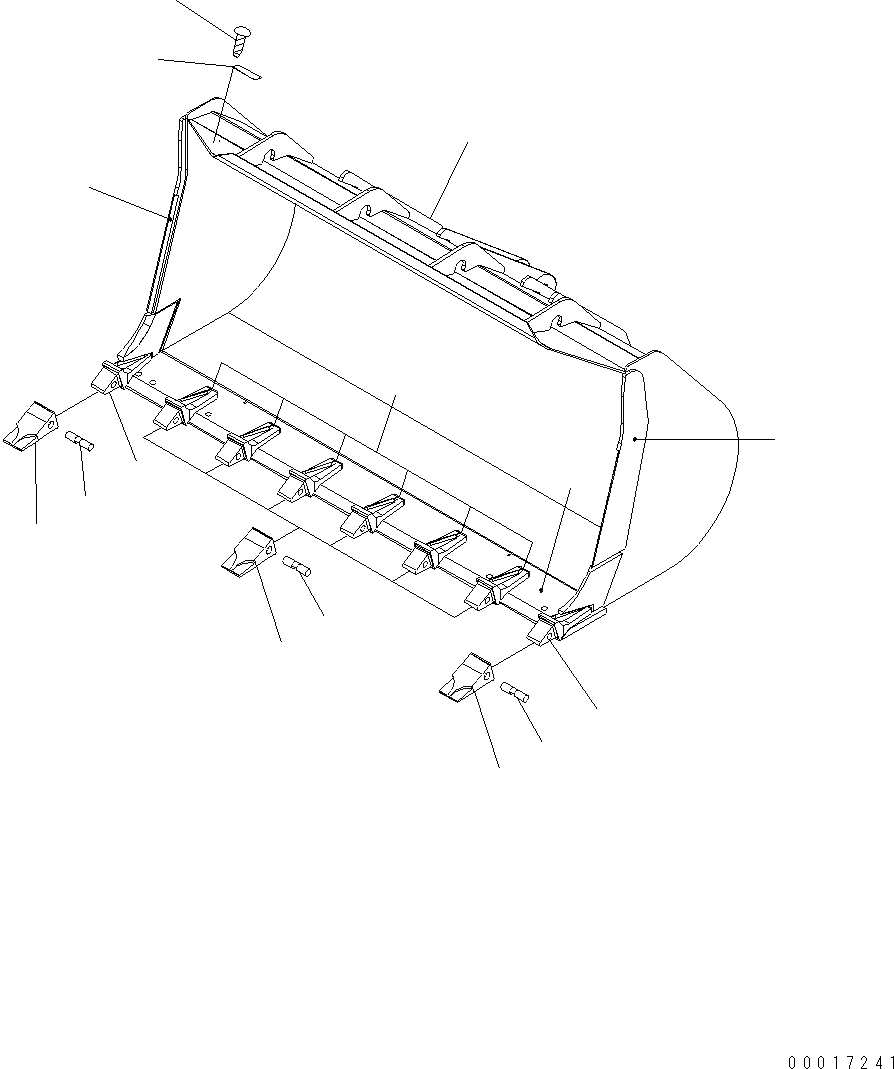 Схема запчастей Komatsu WA200-5 - КОВШ .9 CBM (С TEETH) (C-ТИП) T РАБОЧЕЕ ОБОРУДОВАНИЕ