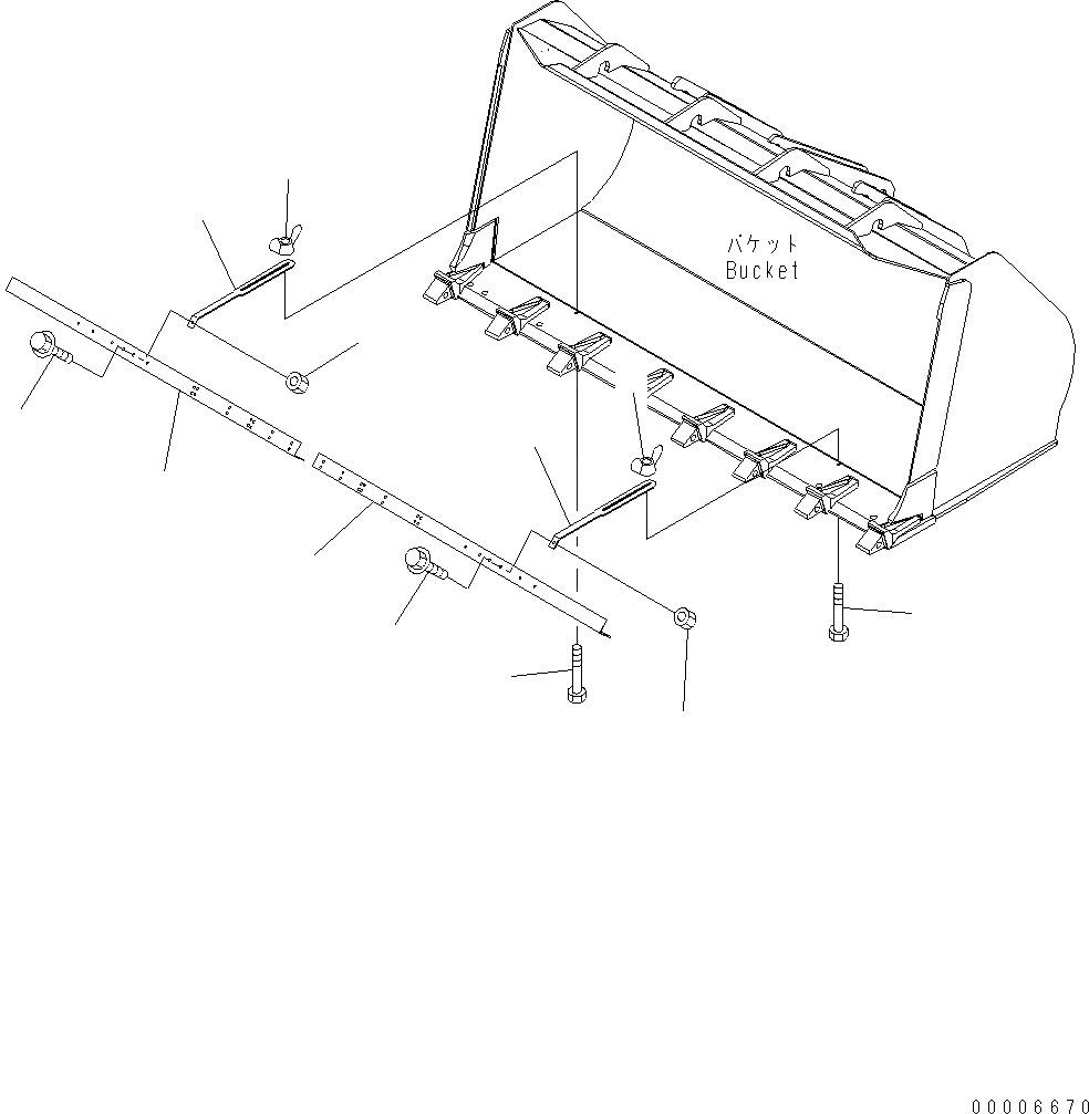 Схема запчастей Komatsu WA200-5 - ЗУБЬЯCOVER T РАБОЧЕЕ ОБОРУДОВАНИЕ