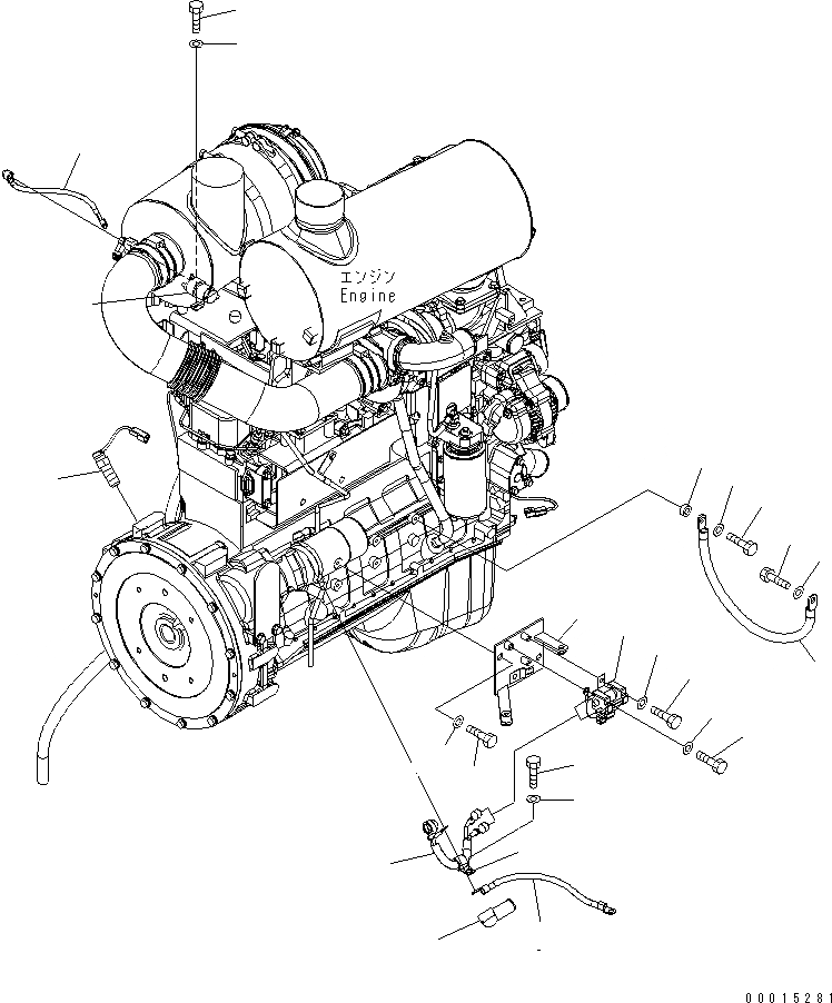 Схема запчастей Komatsu WA200L-5 - Э/ПРОВОДКА ДВИГАТЕЛЯ (/) (STARTER Э/ПРОВОДКА И ДАТЧИК) КОМПОНЕНТЫ ДВИГАТЕЛЯ