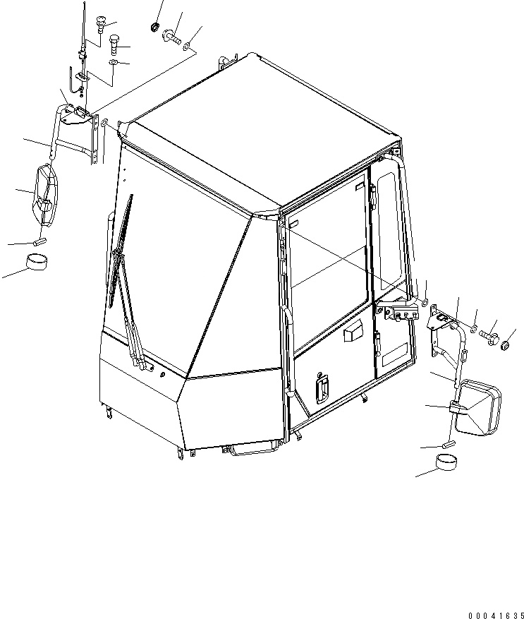 Схема запчастей Komatsu WA200L-5 - MIRROR ЧАСТИ КОРПУСА