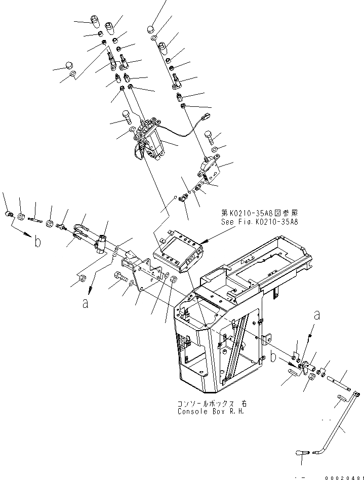 Схема запчастей Komatsu WA200PT-5 - ПОЛ (УПРАВЛЕНИЕ ПОГРУЗКОЙ) (/) (P.P.C. КЛАПАН И РЫЧАГ) (ДЛЯ -РЫЧАГ) КАБИНА ОПЕРАТОРА И СИСТЕМА УПРАВЛЕНИЯ