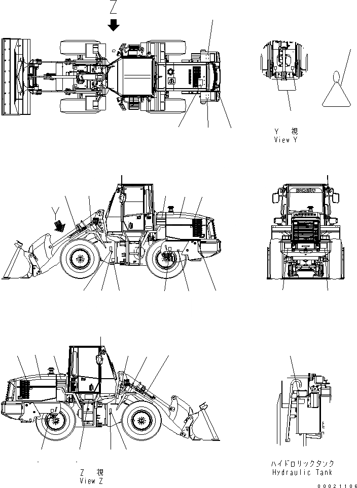 Схема запчастей Komatsu WA200PT-5 - МАРКИРОВКА (ДЛЯ СЕВ. АМЕРИКИ) МАРКИРОВКА