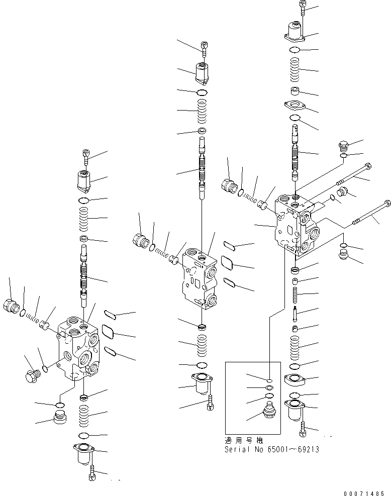 Схема запчастей Komatsu WA200PT-5 - УПРАВЛЯЮЩ. КЛАПАН (3-Х СЕКЦИОНН.) (/) ОСНОВН. КОМПОНЕНТЫ И РЕМКОМПЛЕКТЫ