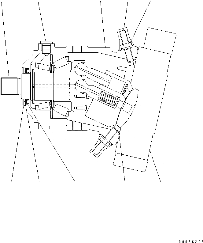 Схема запчастей Komatsu WA200PZ-6 - HST МОТОР (/)(№7-) ОСНОВН. КОМПОНЕНТЫ И РЕМКОМПЛЕКТЫ