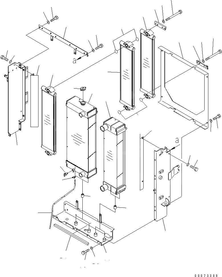Схема запчастей Komatsu WA200PZ-6 - РАДИАТОР (ДЛЯ ШИР. СЕРДЦЕВИНА РАДИАТОР)(№7-) СИСТЕМА ОХЛАЖДЕНИЯ