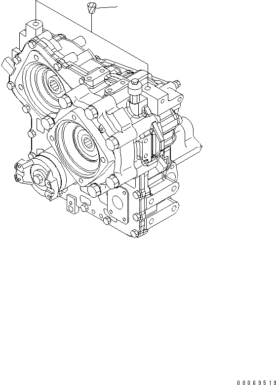 Схема запчастей Komatsu WA200PZ-6 - ПЕРЕДАЧА (КРЫШКА)(№7-) СИЛОВАЯ ПЕРЕДАЧА