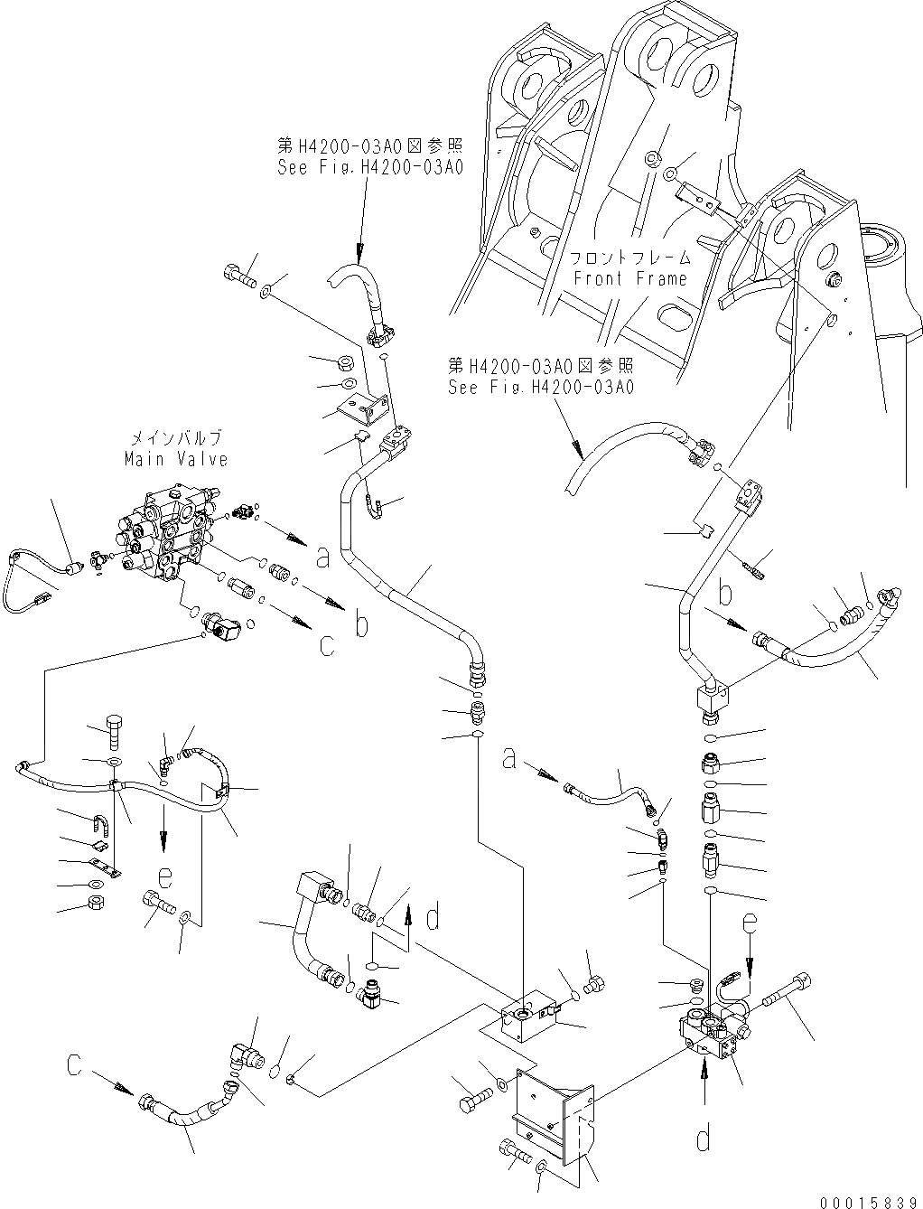 Схема запчастей Komatsu WA200PT-5 - ГИДРОЛИНИЯ (КОВШ КЛАПАН ЛИНИЯ) (ДЛЯ E.C.S.S.) H ГИДРАВЛИКА