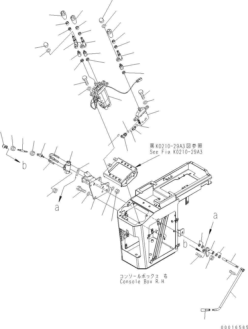 Схема запчастей Komatsu WA200PT-5 - ПОЛ (УПРАВЛЕНИЕ ПОГРУЗКОЙ) (/) (КЛАПАН PPC И РЫЧАГ) (ДЛЯ -РЫЧАГ) K OPERATORґS ОБСТАНОВКА И СИСТЕМА УПРАВЛЕНИЯ