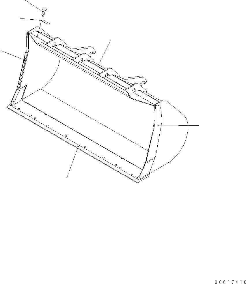 Схема запчастей Komatsu WA200PT-5 - КОВШ .9 CBM (БЕЗ TEETH) T РАБОЧЕЕ ОБОРУДОВАНИЕ