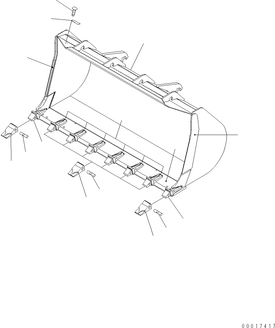 Схема запчастей Komatsu WA200PT-5 - КОВШ .9 CBM (С TEETH) T РАБОЧЕЕ ОБОРУДОВАНИЕ