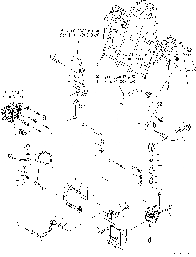 Схема запчастей Komatsu WA200PTL-5 - ГИДРОЛИНИЯ (КОВШ КЛАПАН ЛИНИЯ) ГИДРАВЛИКА