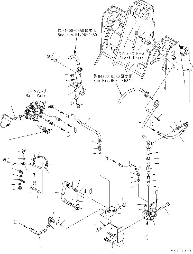 Схема запчастей Komatsu WA200PTL-5 - ГИДРОЛИНИЯ (КОВШ КЛАПАН ЛИНИЯ) (ДЛЯ E.C.S.S.) ГИДРАВЛИКА