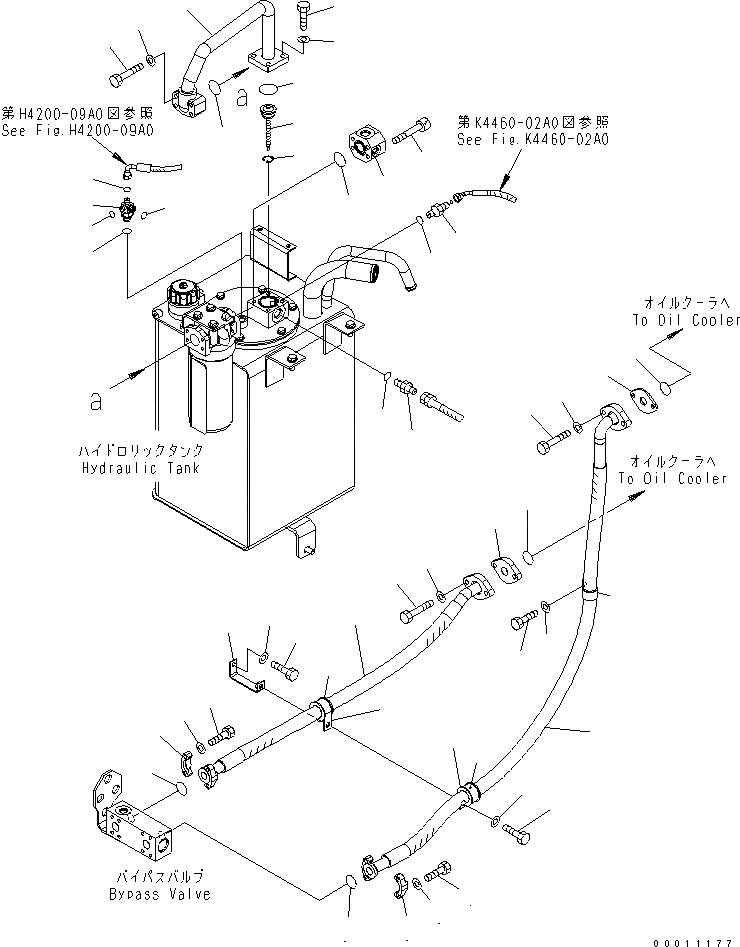 Схема запчастей Komatsu WA200PTL-5 - ГИДРОЛИНИЯ (ВОЗВРАТ. ЛИНИЯ) (МАСЛООХЛАДИТЕЛЬ) ГИДРАВЛИКА