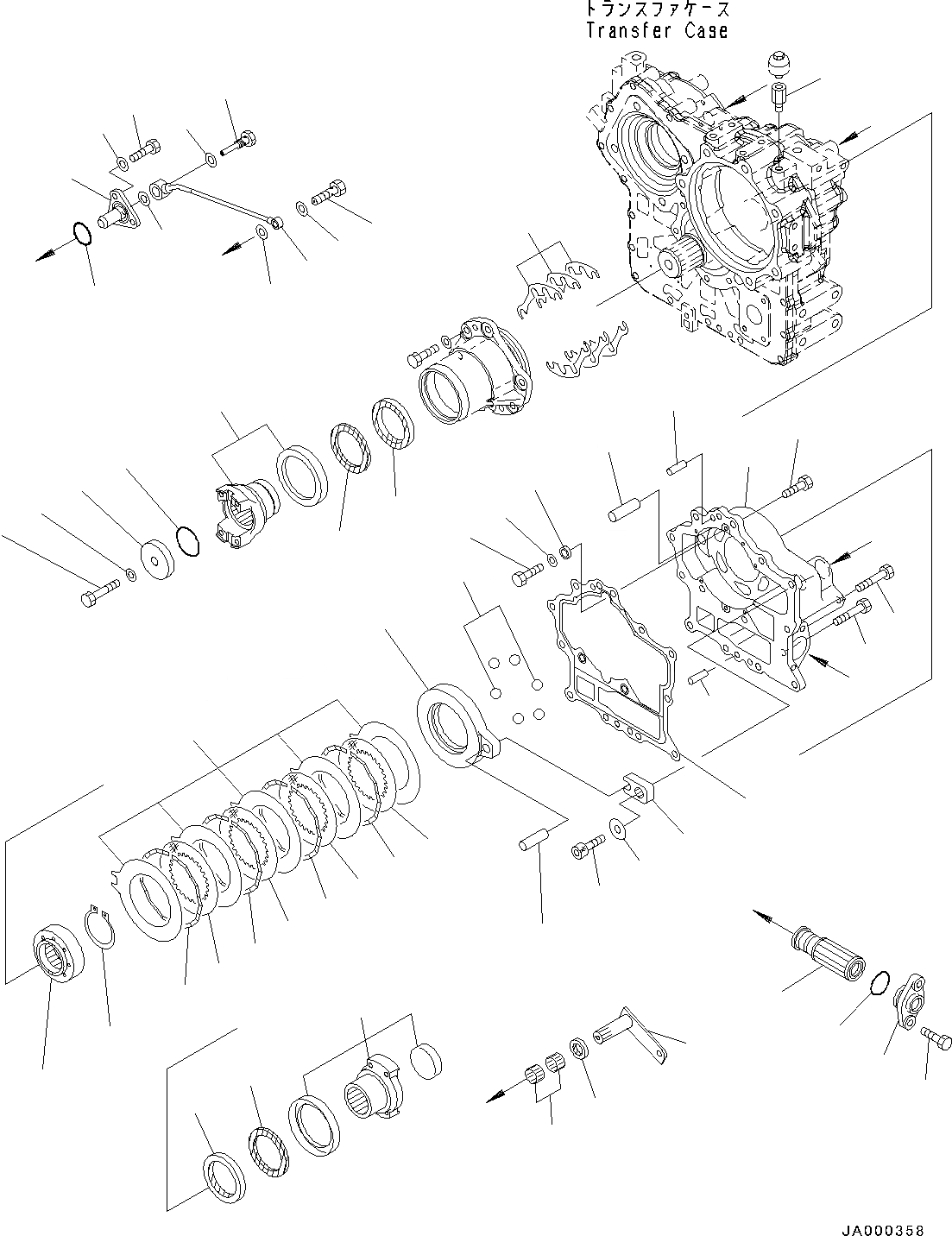 Схема запчастей Komatsu WA200PZ-6 - ПЕРЕДАЧА (/) (ПРИВОД) F ТРАНСМИССИЯ