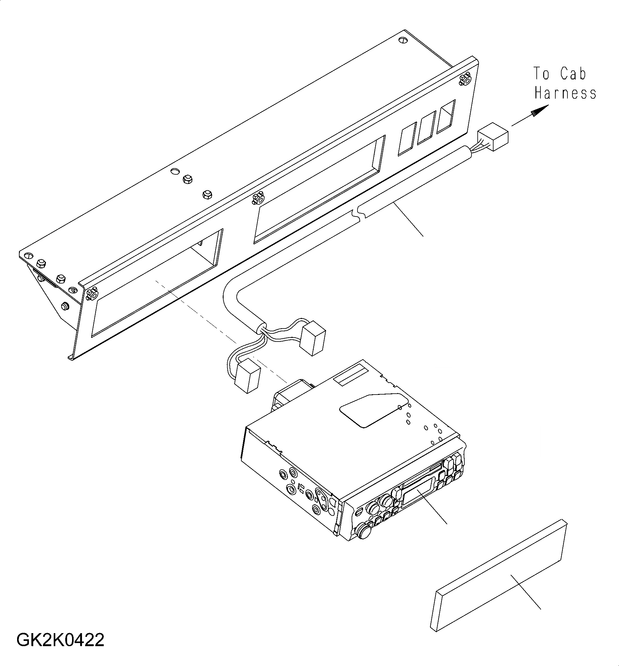 Схема запчастей Komatsu WA200PZ-6 - РАДИО (AM/FM) (CASSETTE) (CD) K OPERATORґS ОБСТАНОВКА И СИСТЕМА УПРАВЛЕНИЯ